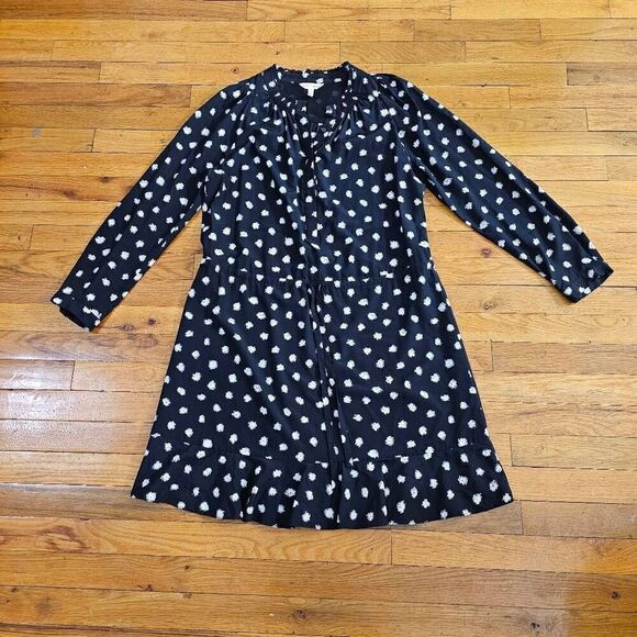 Rebecca Taylor Silk Midi Dress Black Size 10 - Picture 1 of 8